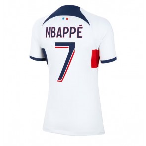 Paris Saint-Germain Kylian Mbappe #7 kläder Kvinnor 2023-24 Bortatröja Kortärmad